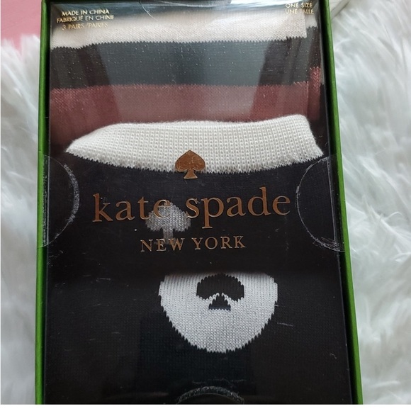 NIB Kate Spade 3pk of Socks. In Gift Box - Picture 3 of 7